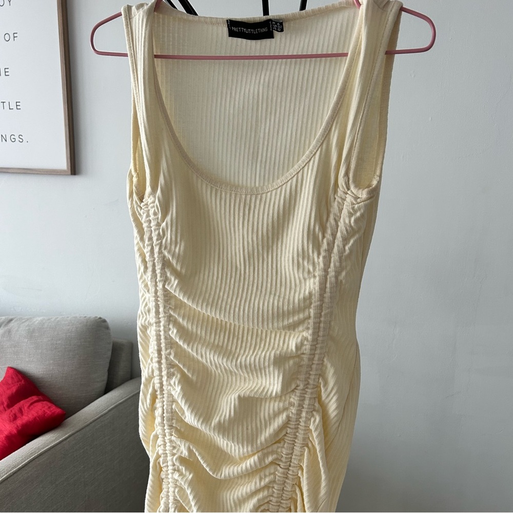 Pretty Little Thing Off-White Dress